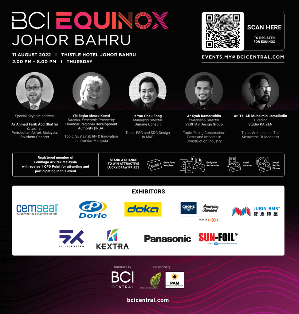 Poster of BCI Equinox Johor Bahru which will be held on 11 August 2022